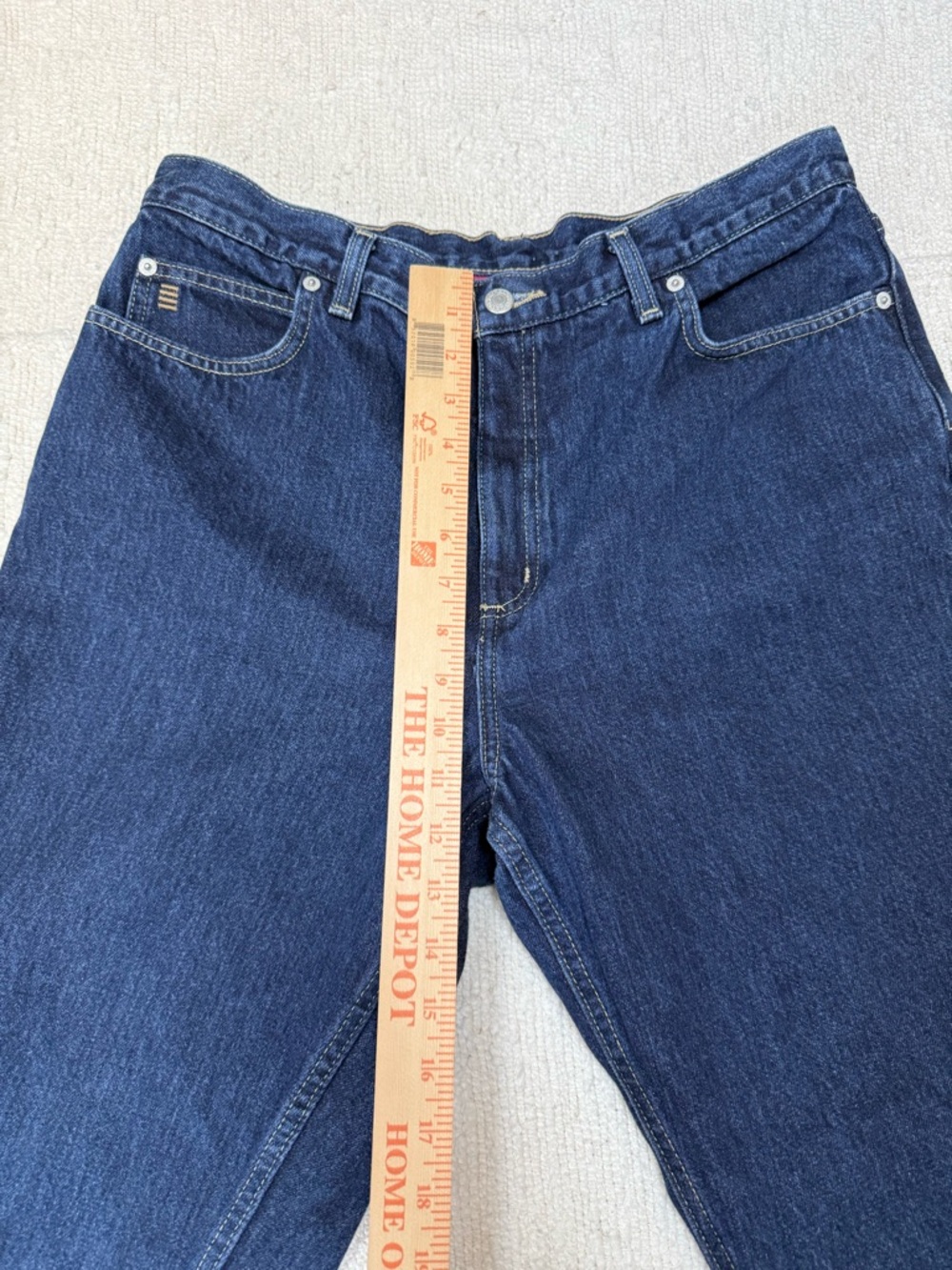 Lands’ End High Rise 100% Cotton Jeans Cropped 24” Inseam Size 14 - Picture 4 of 8